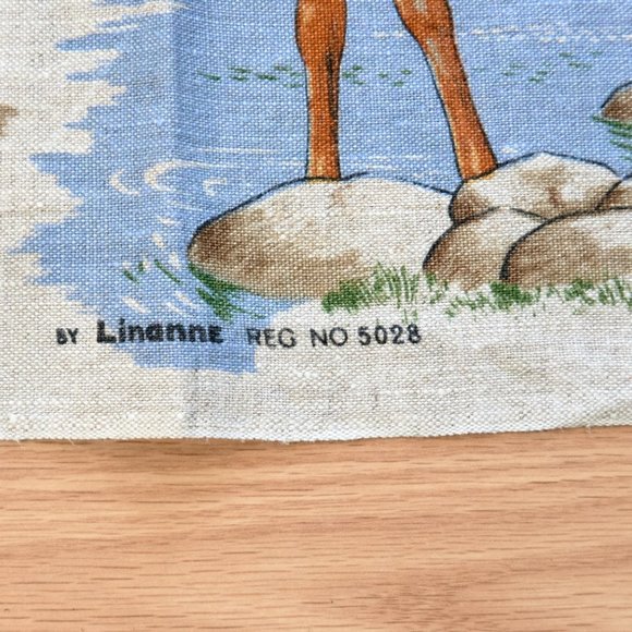 Vintage Wild Life of Scotland Print Linen Tea Towel - Picture 5 of 5